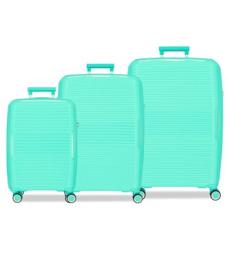 5329428 SET/3 TROLLEY PP 55-68-78CM. 4R. MOVOM INARI TURQUES