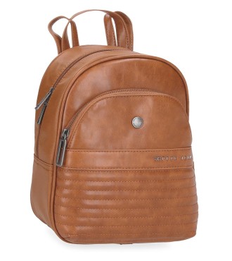 7152042 MOCHILA 27CM. PJL BIKER MARRON