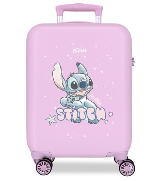 3161142 TROLLEY ABS 50CM. 4R. LOVELY STITCH LILA