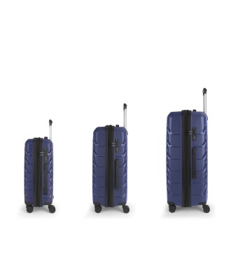 Set 3 Maletas C22-M-L Gabol Origami Azul 2