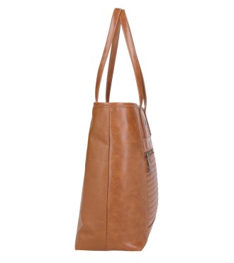 7157542 BOLSO TOTE PJL BIKER MARRON 2