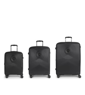 Set 3 Maletas C22-M-L Gabol Radar Negro