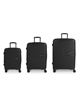 Set 3 Maletas C22-M-L Gabol Steady Negro