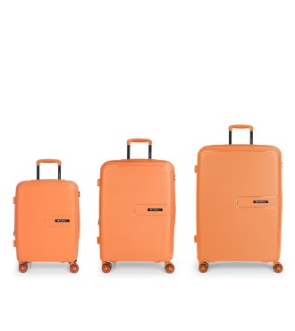 Set 3 Maletas C22-M-L Gabol Steady Naranja