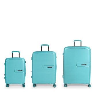 Set 3 Maletas C22-M-L Gabol Steady Turquesa