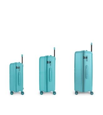 Set 3 Maletas C22-M-L Gabol Steady Turquesa 2