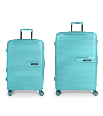 Set 2 Maletas M-L Gabol Steady Turquesa