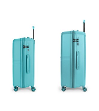 Set 2 Maletas M-L Gabol Steady Turquesa 2