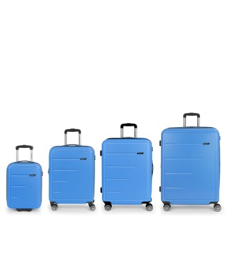 Set 4 Maletas C21-C22-M-L Gabol Future Plus Celeste
