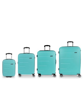 Set 4 Maletas C21-C22-M-L Gabol Future Plus Turquesa