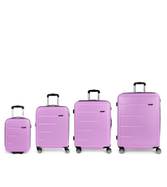 Set 4 Maletas C21-C22-M-L Gabol Future Plus Rosa