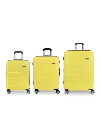 Set 3 Maletas C22-M-L Gabol Future Plus Amarillo
