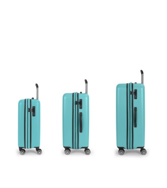 Set 3 Maletas C22-M-L Gabol Future Plus Turquesa 2