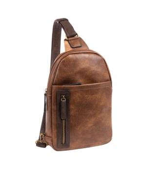 Mochila Bandolera Verota Matties 40180-12 Cuero
