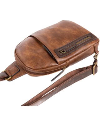 Mochila Bandolera Verota Matties 40180-12 Cuero 2