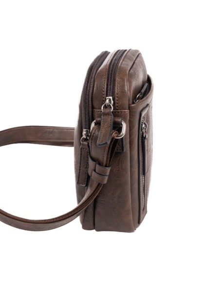 Bolso Bandolera Doble Verota Matties 40184-80 Marrón Bolso Bandolera Doble Verota Matties 40184-80 Marrón
