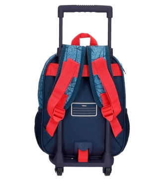 46121T1 MOCHILA ADAP. 28CM. C/CARRO. SPIDERMAN DENIM 2