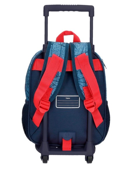 46121T1 MOCHILA ADAP. 28CM. C/CARRO. SPIDERMAN DENIM