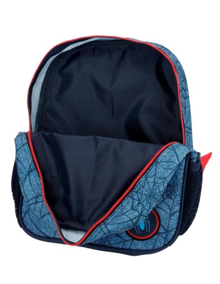 46121T1 MOCHILA ADAP. 28CM. C/CARRO. SPIDERMAN DENIM