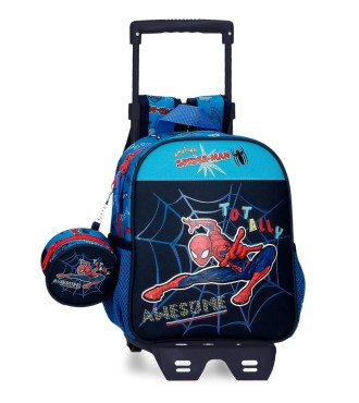 49120T1 MOCHILA ADAP. 25CM. C/CARRO. SPIDERMAN TOTALLY AWES