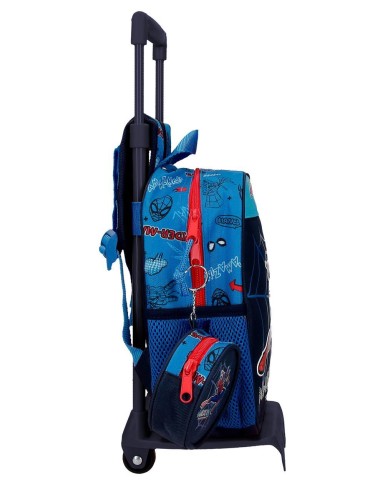 49120T1 MOCHILA ADAP. 25CM. C/CARRO. SPIDERMAN TOTALLY AWES