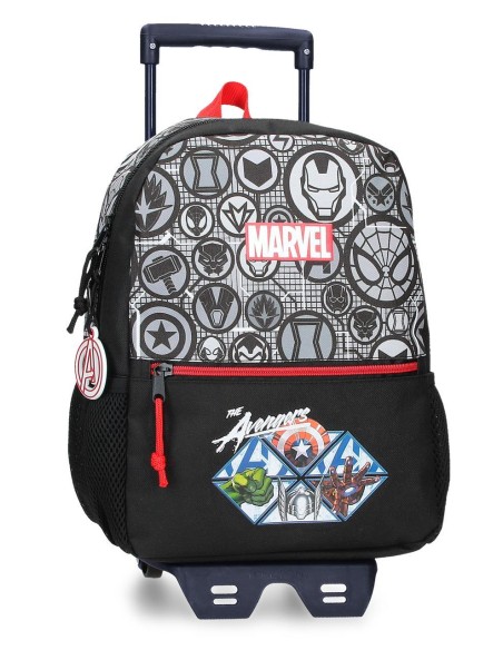 49622T1 MOCHILA ADAP. 32CM. C/CARRO. MARVEL HEROES