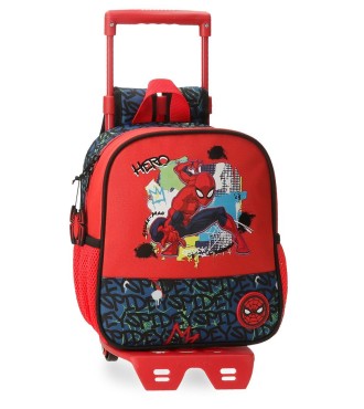 29321T1 MOCHILA ADAP. 25CM. C/CARRO. SPIDERMAN URBAN