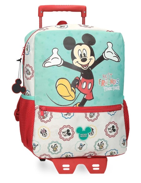 29723T1 MOCHILA ADAP. 32CM. C/CARRO. MICKEY BEST FRIENDS TOG