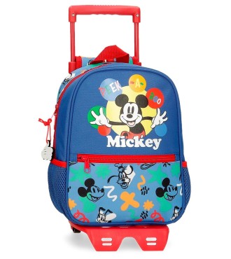 42221T1 MOCHILA ADAP. 28CM. C/CARRO. MICKEY PEEK A BOO