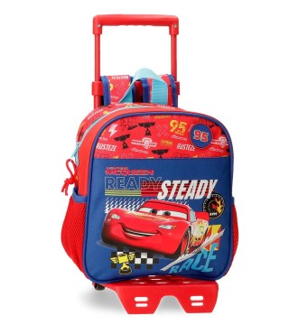 42420T1 MOCHILA ADAP. 25CM. C/CARRO. CARS LETS RACE