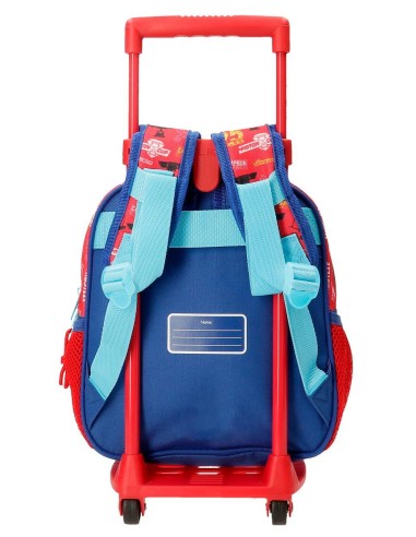 42420T1 MOCHILA ADAP. 25CM. C/CARRO. CARS LETS RACE