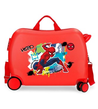 2939821 MALETA INF.ABS 4R.(2 MULTI.). SPIDERMAN URBAN ROJO