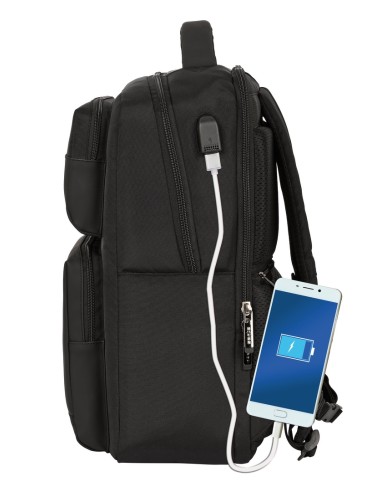 MOCHILA 2 BOLSILLOS PORTATIL 15,6''+USB SAFTA BUSINESS "BLACK" | Co...