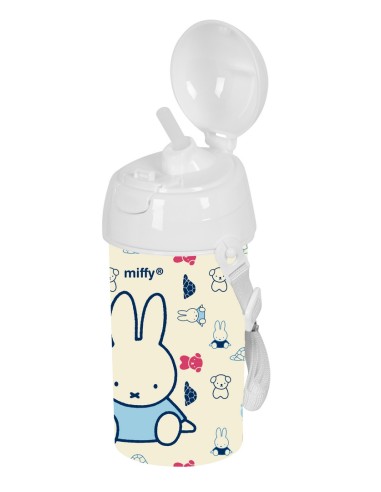 BOTELLA 500ml APERTURA AUTOM. CON PAJITA MIFFY "BUDDY"