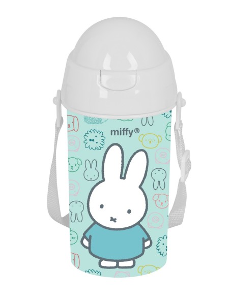 BOTELLA 500ml APERTURA AUTOM. CON PAJITA MIFFY "FRIENDS" BOTELLA 500ml APERTURA AUTOM. CON PAJITA MIFFY "FRIENDS"
