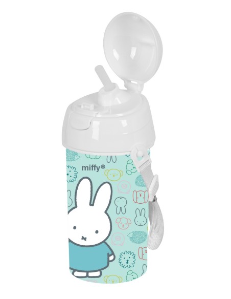 BOTELLA 500ml APERTURA AUTOM. CON PAJITA MIFFY "FRIENDS" BOTELLA 500ml APERTURA AUTOM. CON PAJITA MIFFY "FRIENDS"