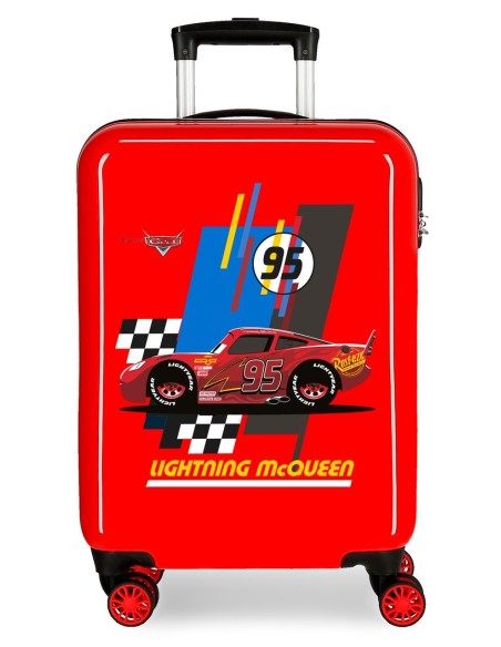 2041722 TROLLEY ABS 55CM. 4R. LIGHTNING MCQUEEN ROJO