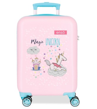 9361322 TROLLEY ABS 50CM. 4R. ENSO MAGIC UNICORN ROSA
