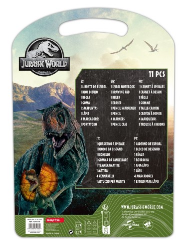 SET ESCRITURA JURASSIC WORLD