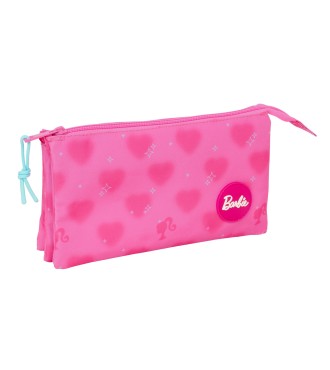 PORTATODO TRIPLE BARBIE "CORAZONES"