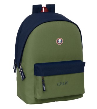 MOCHILA DOBLE PARA PORTATIL 15,6"+USB EL PULPO "VERDE"