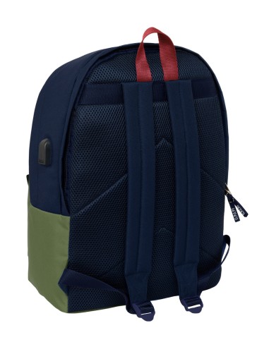 MOCHILA DOBLE PARA PORTATIL 15,6"+USB EL PULPO "VERDE"