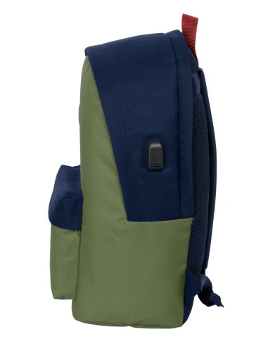 MOCHILA DOBLE PARA PORTATIL 15,6"+USB EL PULPO "VERDE"