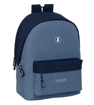 MOCHILA DOBLE PARA PORTATIL 15,6"+USB EL PULPO "AZUL"