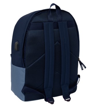 MOCHILA DOBLE PARA PORTATIL 15,6"+USB EL PULPO "AZUL" 2