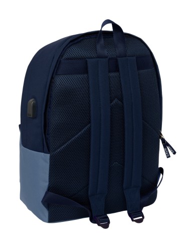 MOCHILA DOBLE PARA PORTATIL 15,6"+USB EL PULPO "AZUL"