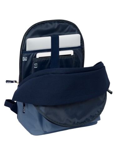 MOCHILA DOBLE PARA PORTATIL 15,6"+USB EL PULPO "AZUL"