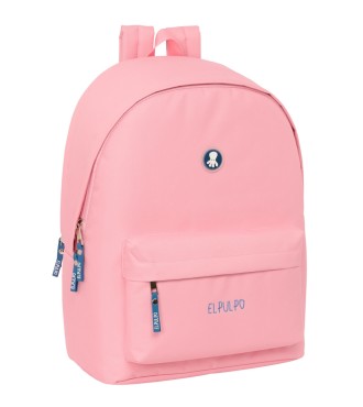 MOCHILA DOBLE PARA PORTATIL 15,6"+USB EL PULPO "ROSA"