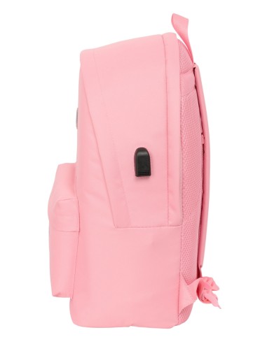 MOCHILA DOBLE PARA PORTATIL 15,6"+USB EL PULPO "ROSA"