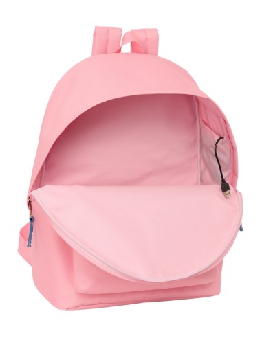 MOCHILA DOBLE PARA PORTATIL 15,6"+USB EL PULPO "ROSA"
